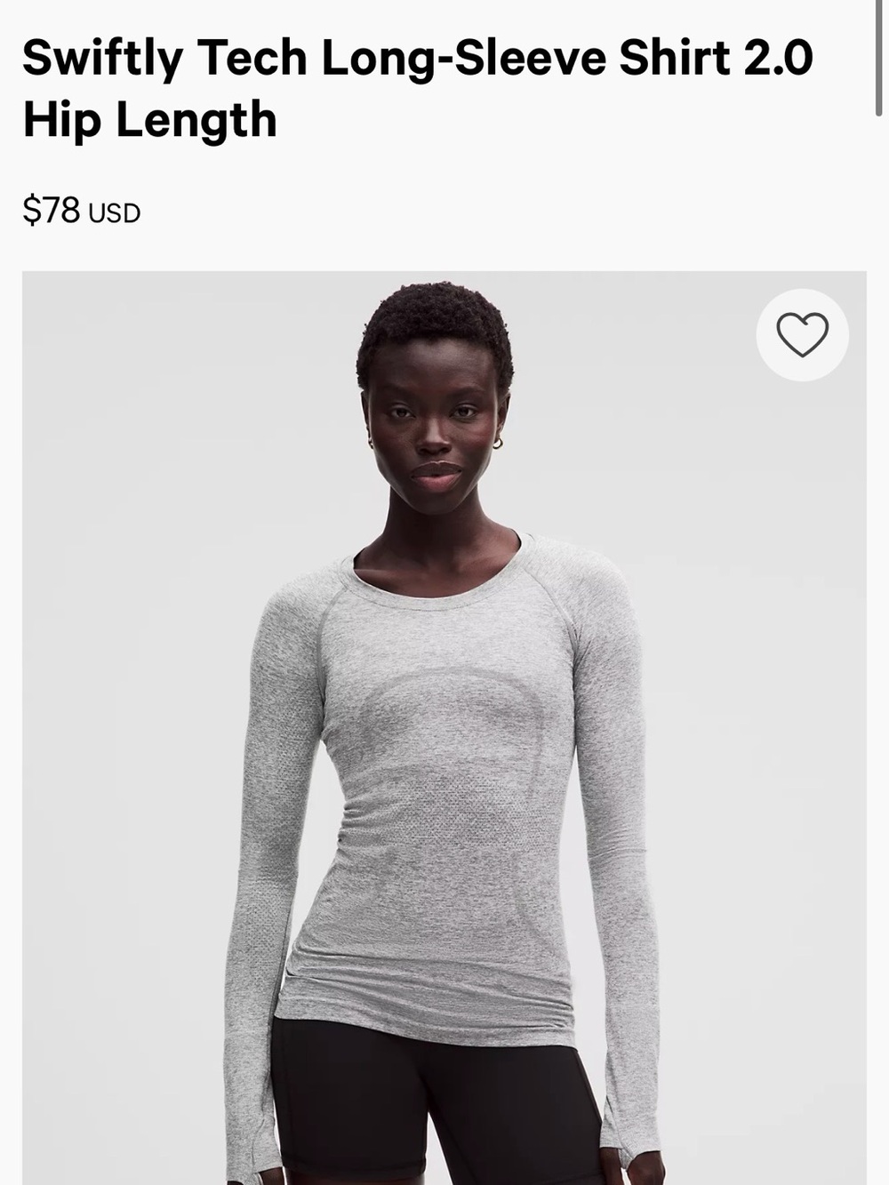 lululemon athletica Swiftly Tech Long-Sleeve Top - Light Gray